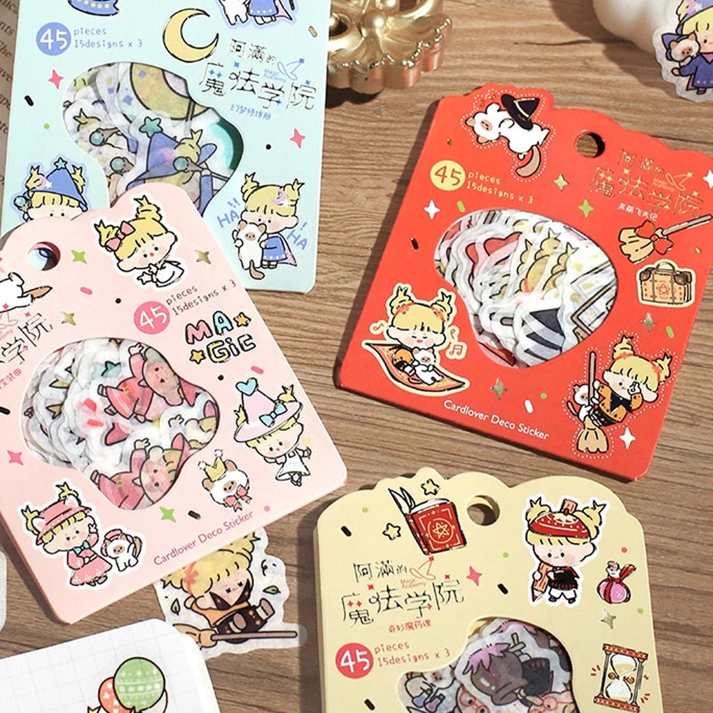 Kawaii Planner Stickers, Magic Sticker Pack, Kawaii Stickers, Cute Animal Stickers, Kawaii Boy and Girl Stickers, Magic Spell Stickers b1i5