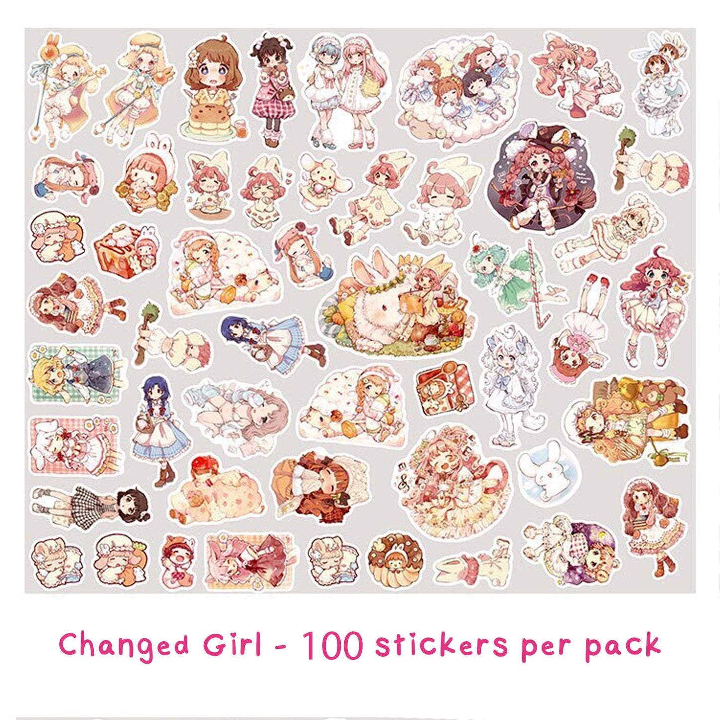 Kawaii Planner Stickers, 100 Package Kawaii Mini Stickers, Kawaii Stickers, Cute Washi Stickers, Kawaii Girl Stickers, Anime Stickers b1i2