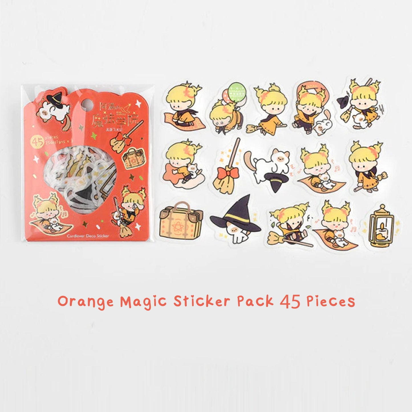 Kawaii Planner Stickers, Magic Sticker Pack, Kawaii Stickers, Cute Animal Stickers, Kawaii Boy and Girl Stickers, Magic Spell Stickers b1i5