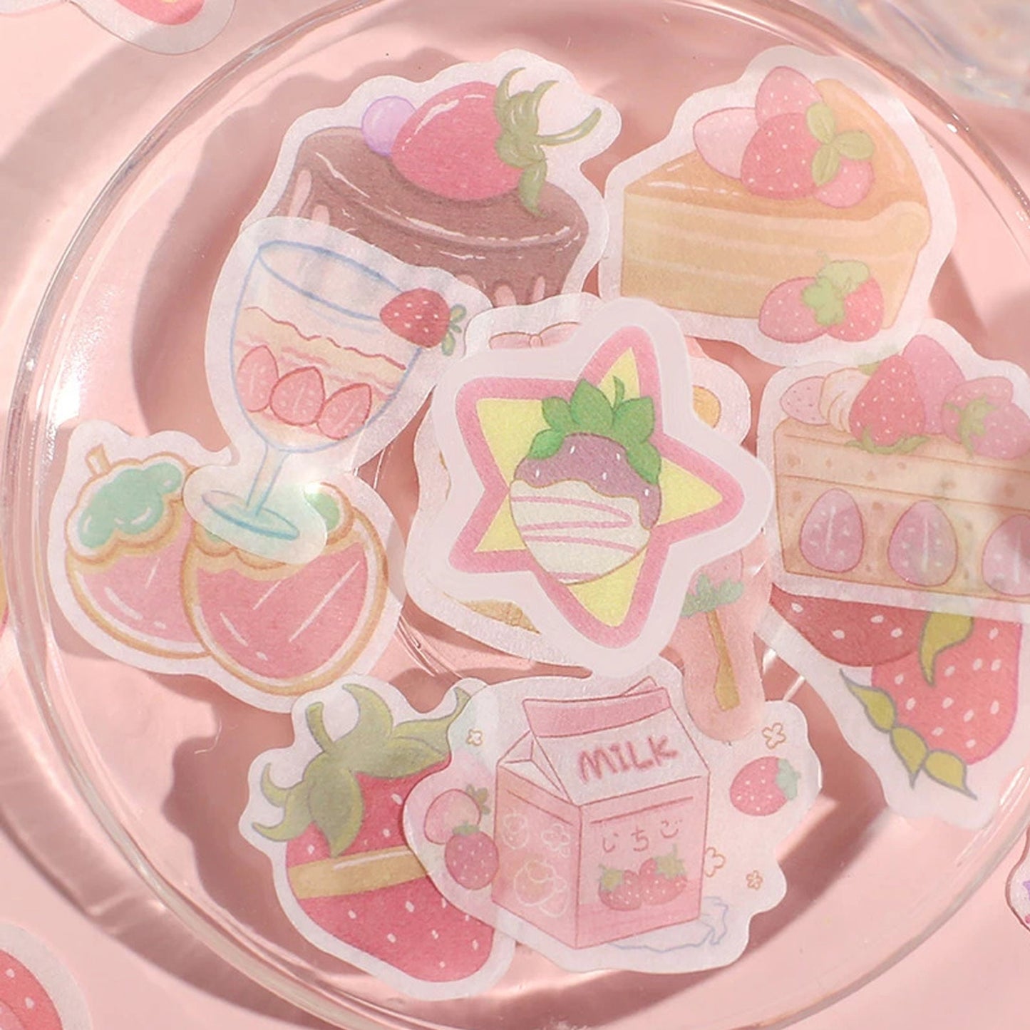 Kawaii Planner Stickers, Washi Strawberries, Cute Stickers, Animals and Space Stickers, Kawaii Bunny Stickers, Stickers, B2i6