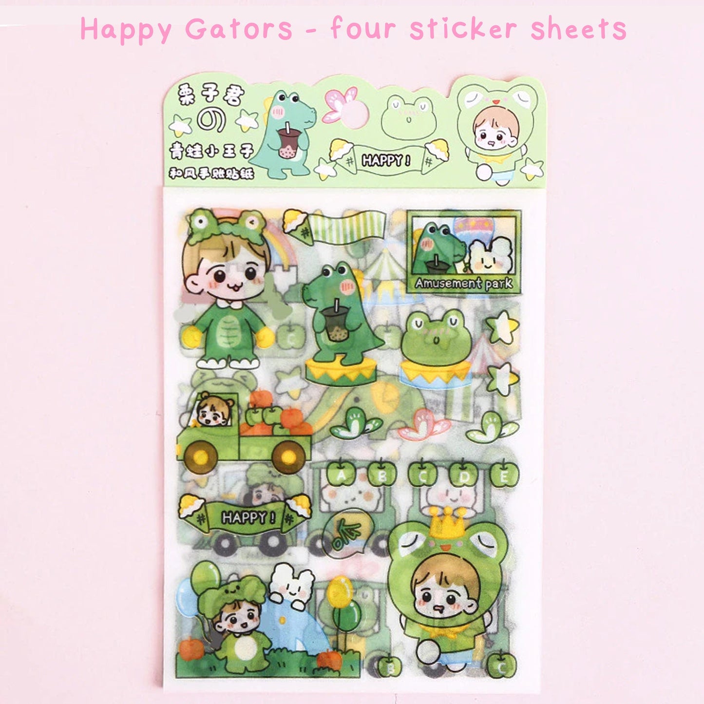 Cute Kawaii Stickers, Cute Sticker Sheets, Yellow Stickers, Pink Stickers, Green Stickers, White Stickers, Journal Stickers, Girl Stickers