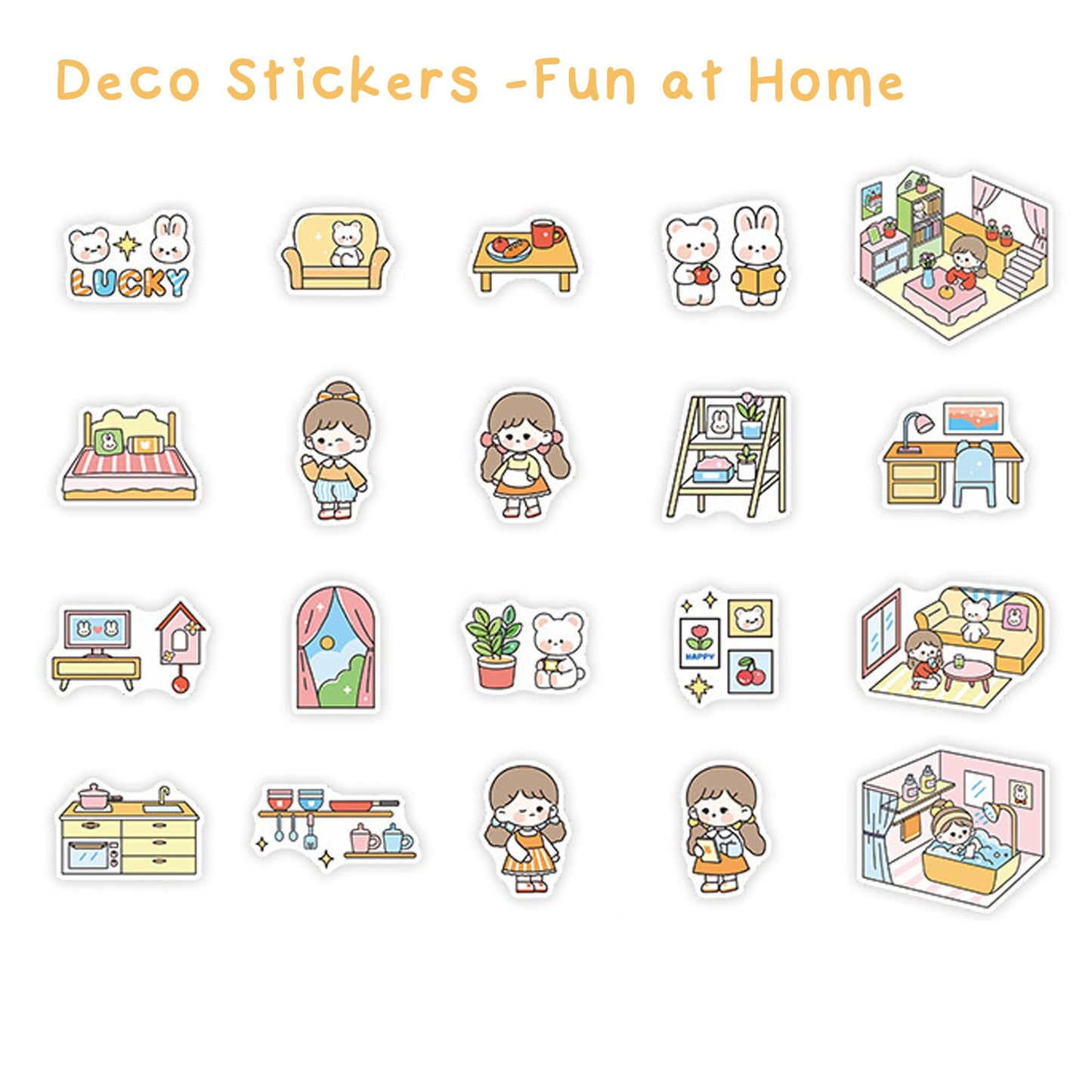 Deco Stickers, Cute Stickers, Kawaii stickers, Animal Stickers, Journal Stickers, Stationary Stickers, Washi Stickers, Cute Stationary B3i6