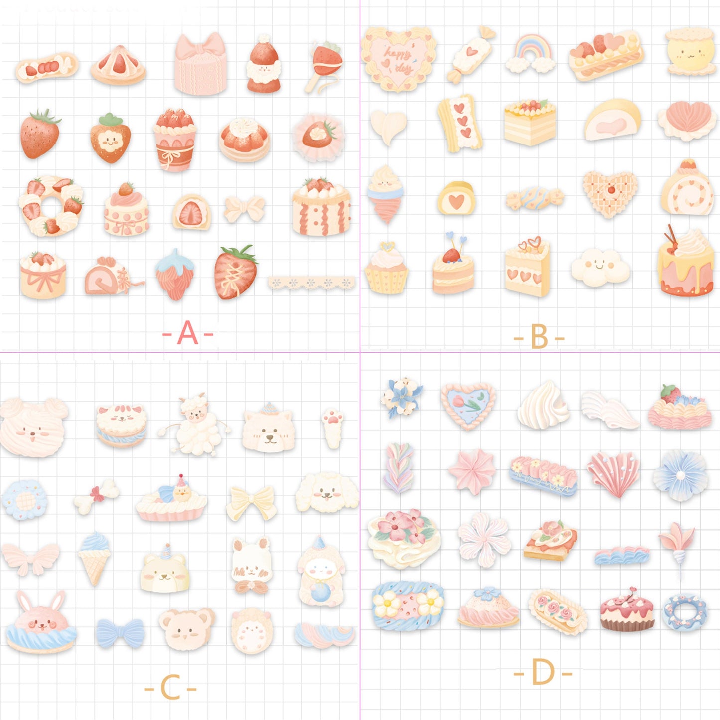 Kawaii Pastry Stickers - Cute Stickers - Treat Stickers - Kawaii Stick –  All The Kewt Stickers