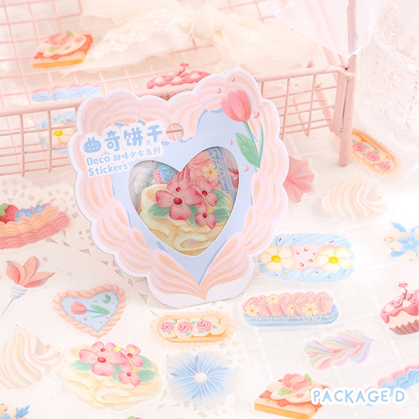 Kawaii Pastry Stickers - Cute Stickers - Treat Stickers - Kawaii Stickers - Frosting Stickers - Journal Flakes Stickers, Clear Stickers B3C