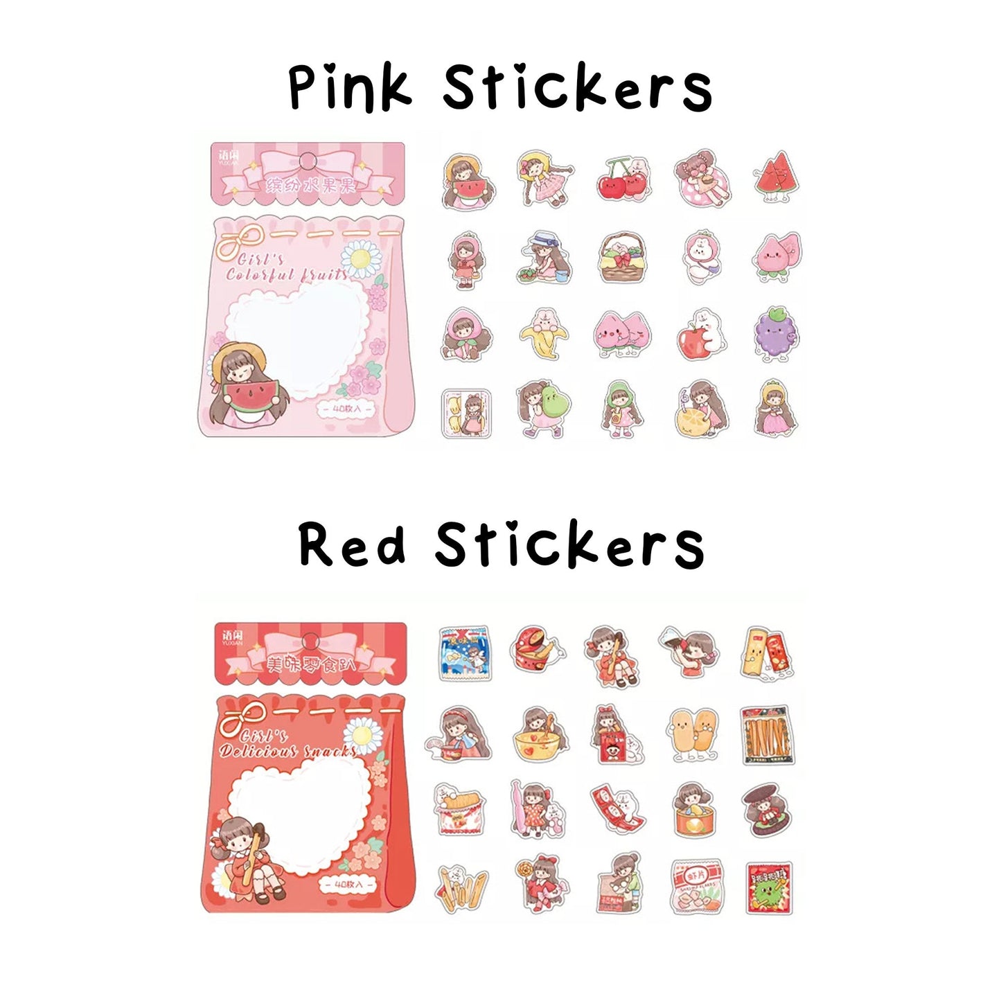 Pastel Kawaii Girls, Cute Stickers, Bubble Tea Stickers, Kawaii Girl S –  All The Kewt Stickers