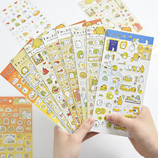 Kawaii Planner Stickers - Cute Animals - Summer Cuties - Kawaii stickers - Spa Stickers - Foil Sticker Sheets, Animal Stationary b2SH