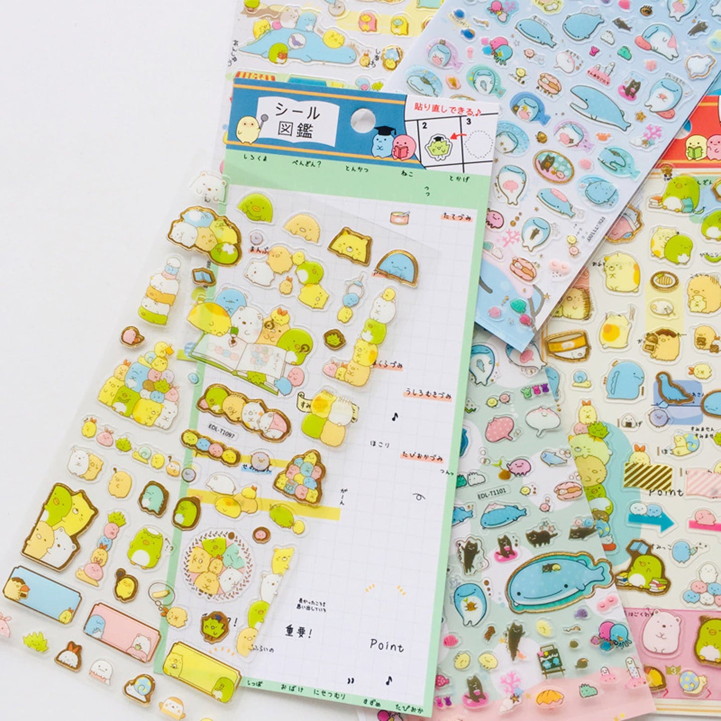 Kawaii Planner Stickers, Cute Animals, Cute Animal Friends, Kawaii Stickers, Fun With Friends - Clear Sticker Sheets, Animal Stationary b1SH