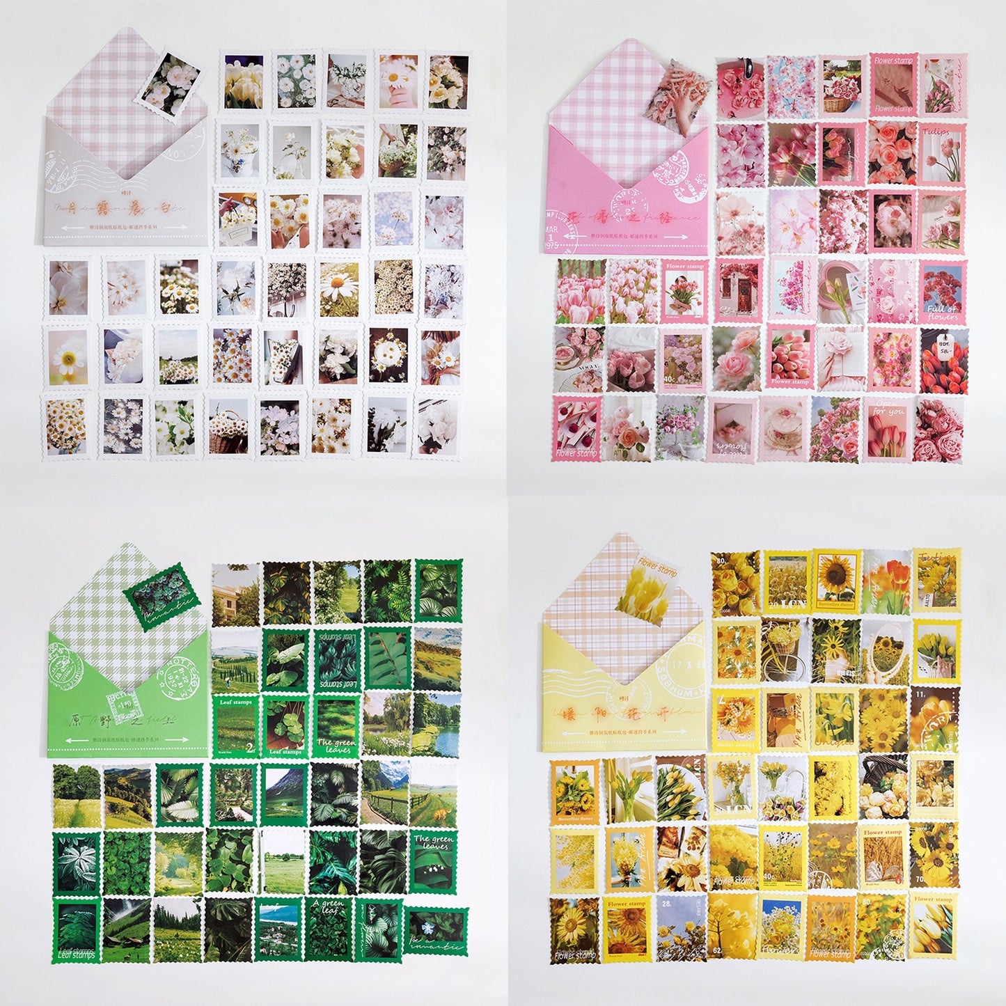 Kawaii Stamp Stickers, Bright Color Stickers, Kawaii Stickers, Cute Stamp Stickers, Photo Stamp Stickers B4P