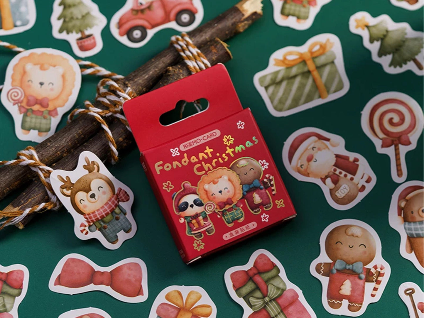 45 Pieces Kawaii Christmas Stickers, Holiday Stickers, Cute Stickers, Cute Christmas Stickers, Cute Kawaii Christmas, Holiday Stickers