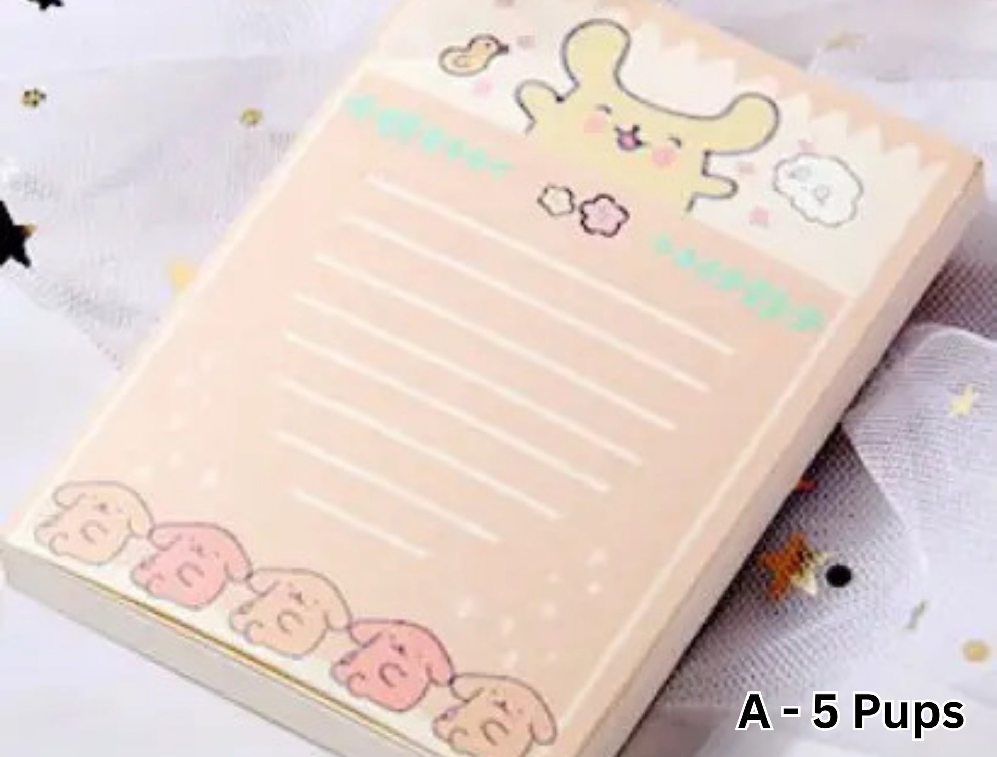 50 Sheet Mini Puppy Memo Pad, Kawaii Dog Stationary, Cute Notes, Puppy Notepads, Cute Kawaii Dog Stationary