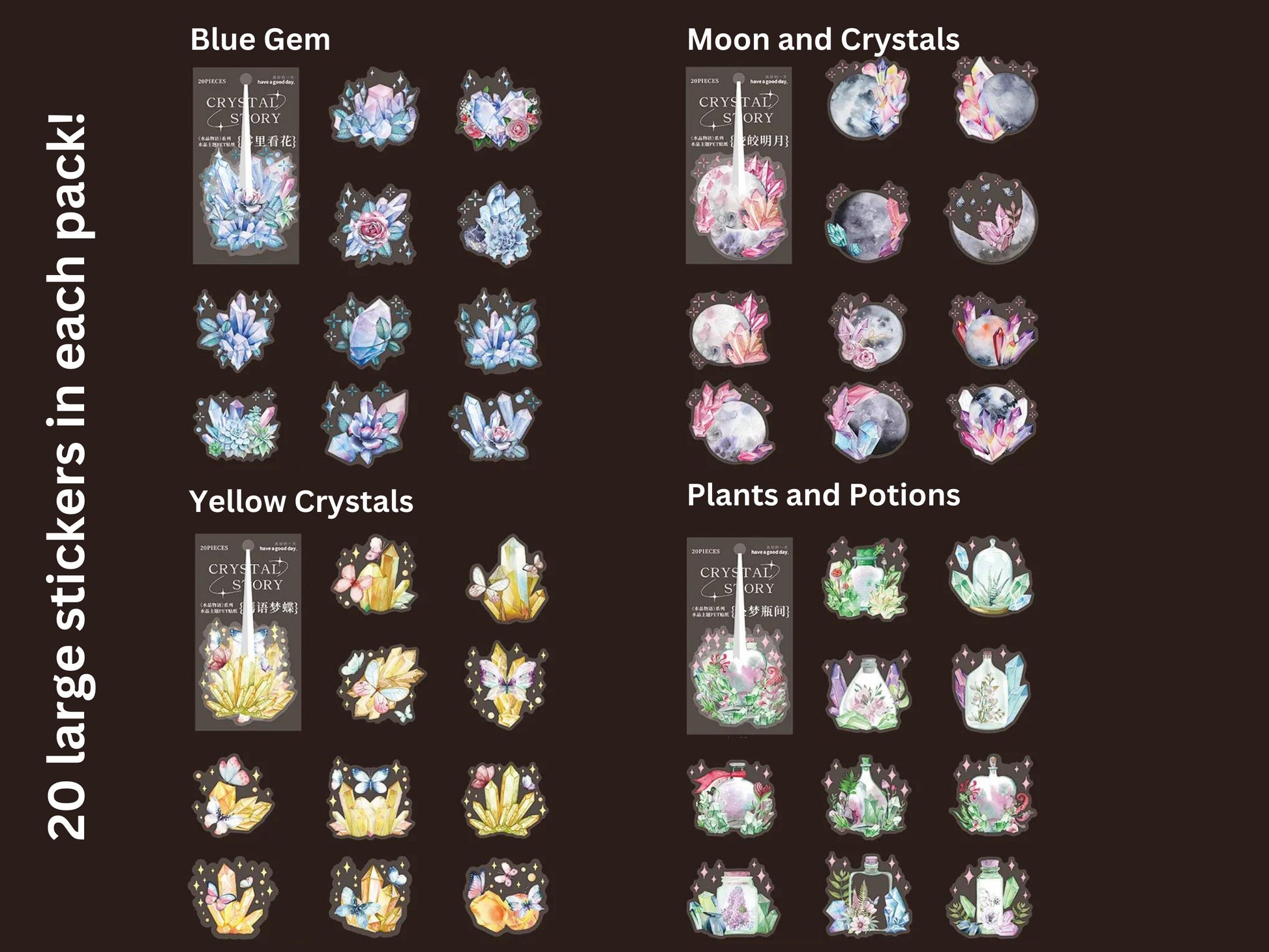 Cute Stickers, Holographic Boho Crystal Stickers, Planner Stickers, La –  All The Kewt Stickers
