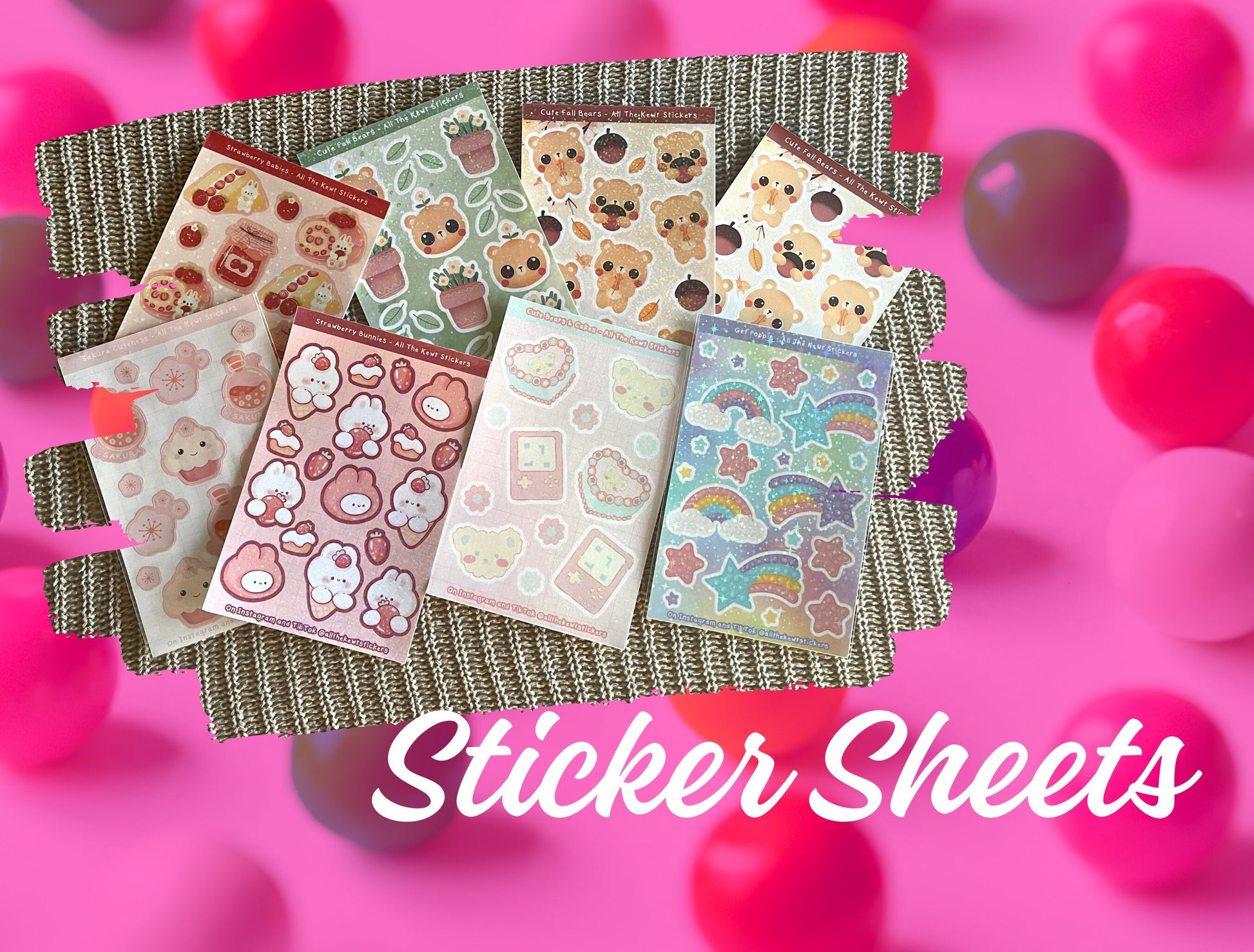 Random Kawaii Sticker Vending Machine Grab Bag, Purchase Spins and Get Stickers, Kawaii Stickers, Sticker Flakes, Cute Mystery Stickers